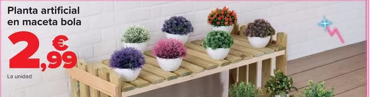 Planta Artificial En Maceta Bola