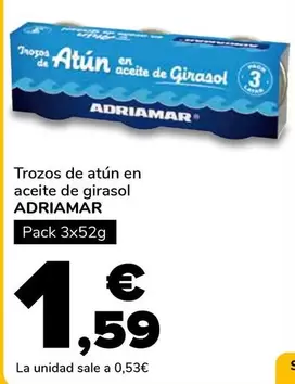 Adriamar - Trozos De Atún En Aceite De Girasol