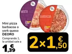 Deoro - Mini Pizza Barbacoa O York Queso