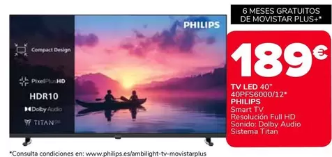 Philips - Tv Led 40" 40PFS6000/12