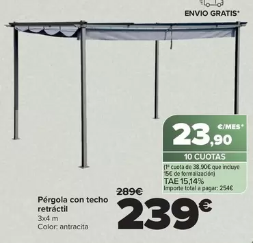 Pérgola Con Techo Retractil