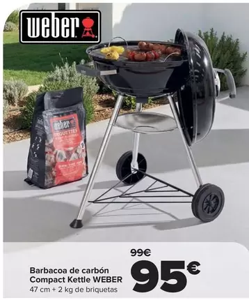 Weber - Barbacoa De Carbón Compact Kettle 