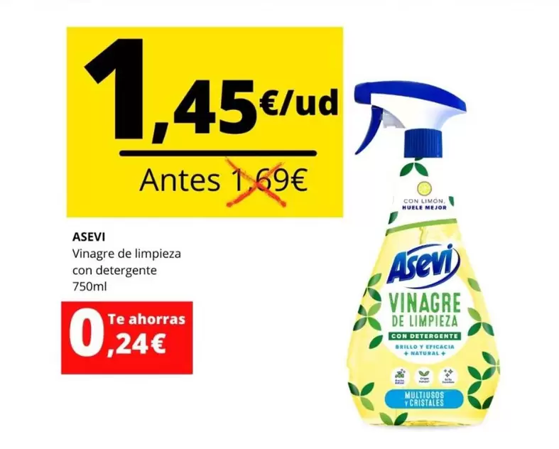 Asevi - Vinagre De Limpieza Con Detergente