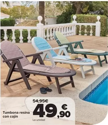 Tumbona Resina Con Cojín