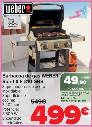 Weber - Barbacoa De Gas Spirit II E-310 Gbs