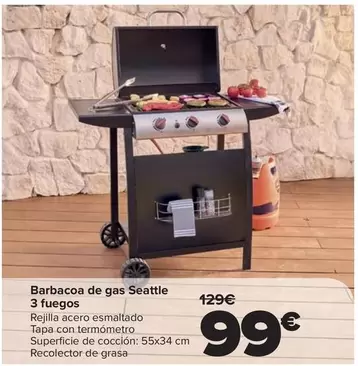 Barbacoa De Gas Seattle 3 Fuegos