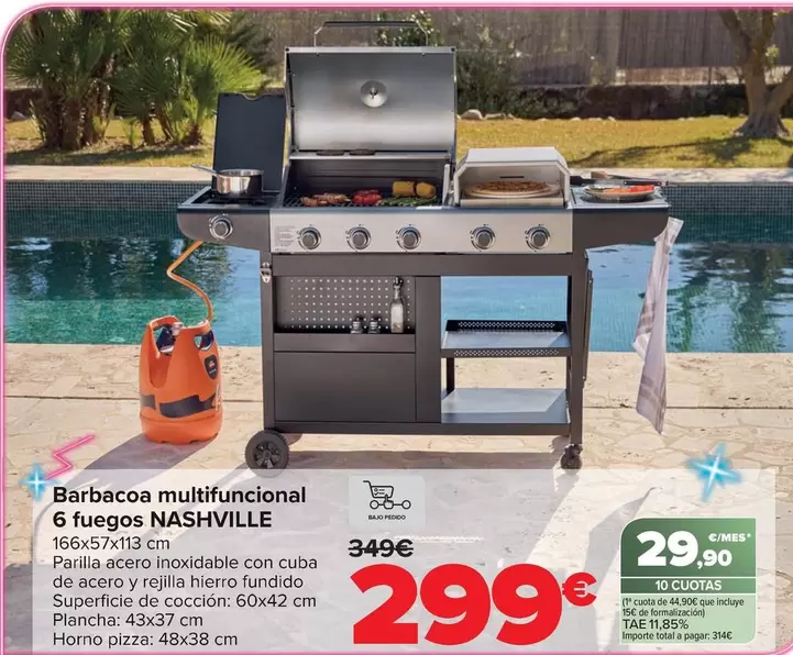 Barbacoa Multifuncional 6 Fuegos Nashville