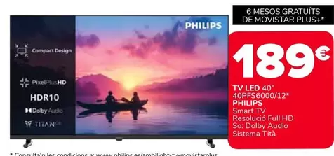 Philips - Tv Led 40" 40PFS6000/12