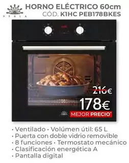 Perla - Horno Eléctrico 60Cm PEB178BKES 