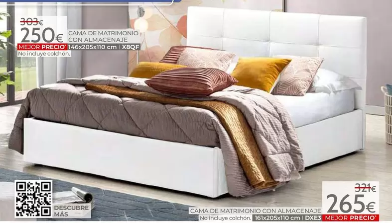 Cama De Matrimonio Con Almacenaje