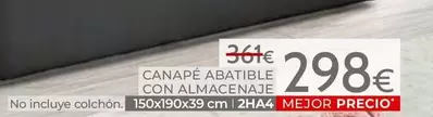 Canapé Abatible Con Almacenaje