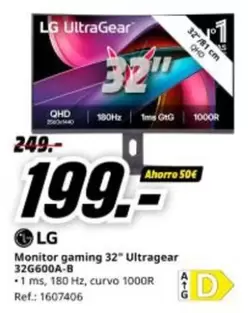 LG - Monitor Gaming 32" Ultragear 32G600A-B