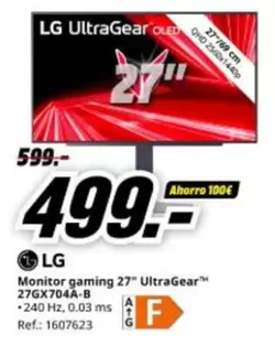 LG - Monitor Gaming 27" UltraGear 27GX704A-B
