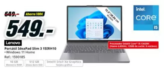 Lenovo - Portrait Ideapad Slim 3 151RH10