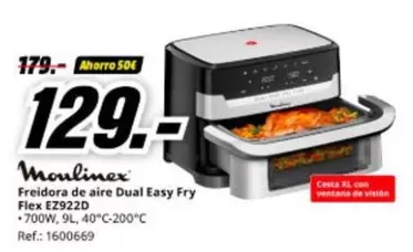 Moulinex - Freidora De Aire Dual Easy Fry Flex E29220
