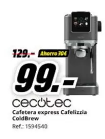 cecotec - Cafetera Express Cafelizzia ColdBrew