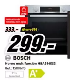 Bosch - Horno Multifunción Hba514es3