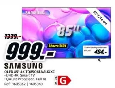 Samsung - Qled 85" 4k Tq85q6faauxxc