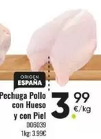 origen - Pechuga Pollo Con Hueso Y Con Piel