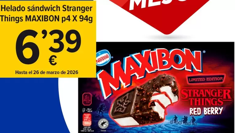 Maxibon - Helado Sandwich Stranger Things