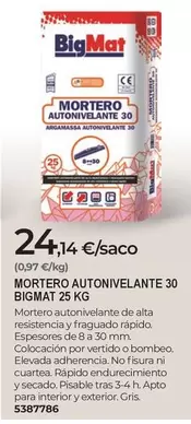 Bigmat - Mortero Autonivelante 30