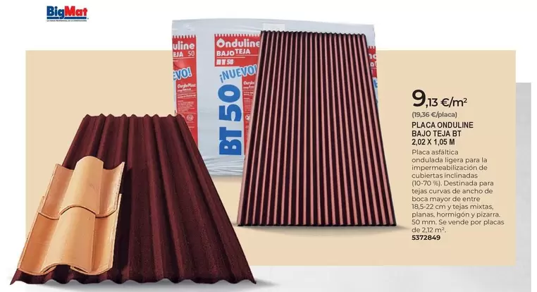 Onduline - Placa Bajo Teja Bt