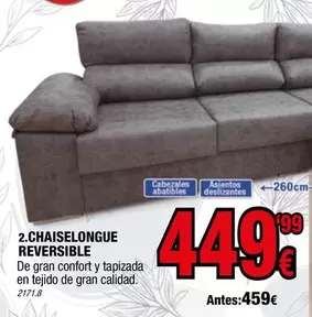 Confort - Chaiselongue Reversible