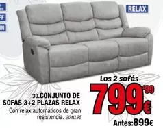 Relax -  30, Conjunto De Sofás 3+2 Plazas
