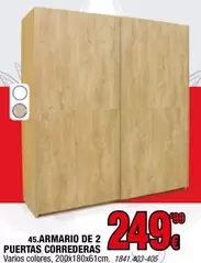 Armario De 2 Puertas Correderas