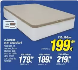 Blanco - Canape Gran Capacidad