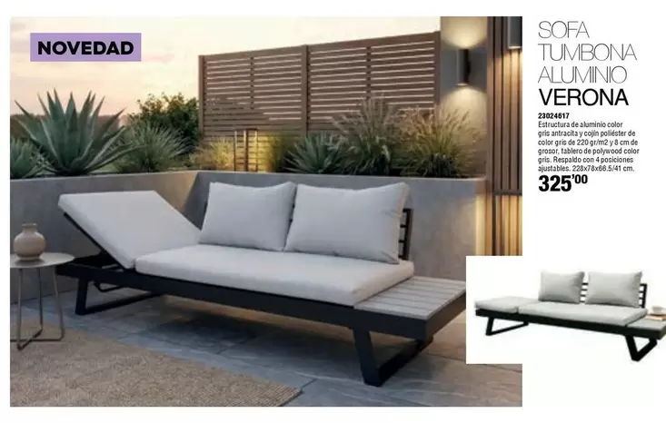 Sofa Tumbona Aluminio Verona