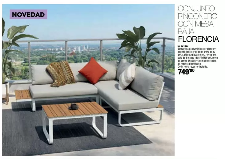 Conjunto Rinconero Con Mesa Baja Florencia