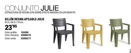 Sillon Resina Apilable Julie