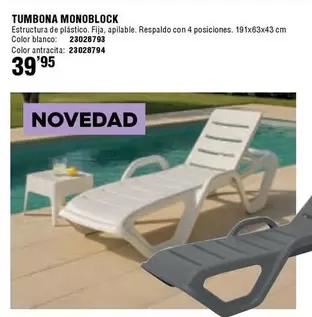 Tumbona Monoblock