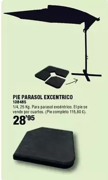 Pie Parasol Excentrico