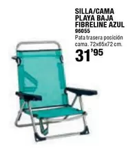 Silla/ Cama Playa Baja Fibreline Azul