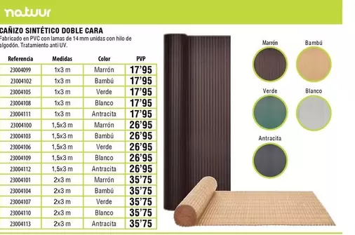 Cañizo Sintético Doble Cara