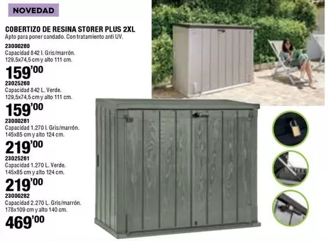 Cobertizo De Resina Storer Plus 2Xl