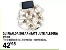 Guirnalda Solar+Batt Jute Allegra