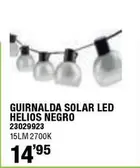 Guirnalda Solar Led Helios Negro