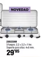 Ambit - Cocina Camping Gas Con Tapa 3 Fuegos
