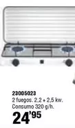 Ambit - Cocina Camping Gas Con Tapa 2 Fuegos