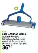 Gre - Limpiafondos Manual Aluminio 