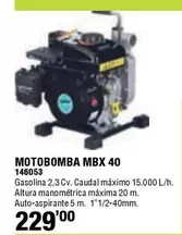 Natuur - Motobomba Mbx 40