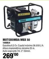 Natuur - Motobomba Mbx 50