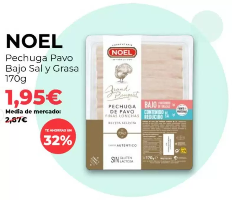 Noel - Pechuga Pavo Bajo Sal Y Grasa