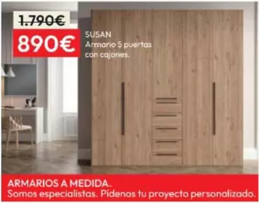 Susan Armario 5 Puertas Con Cajones