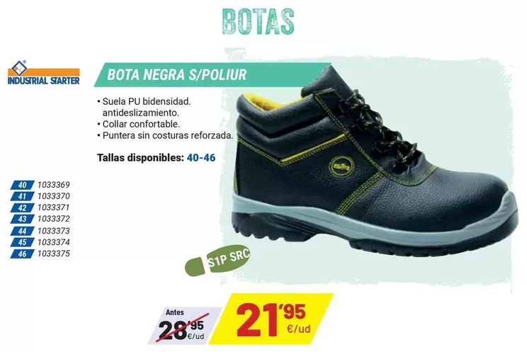 Industrial Starter - Botas Negra S/ Poliur