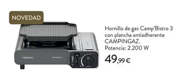 campingaz - Hornillo De Gas Camp'Bistro 3 Con Plancha Antiadherente