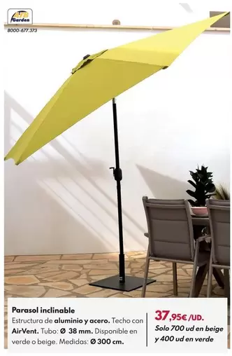 Parasol Inclinable